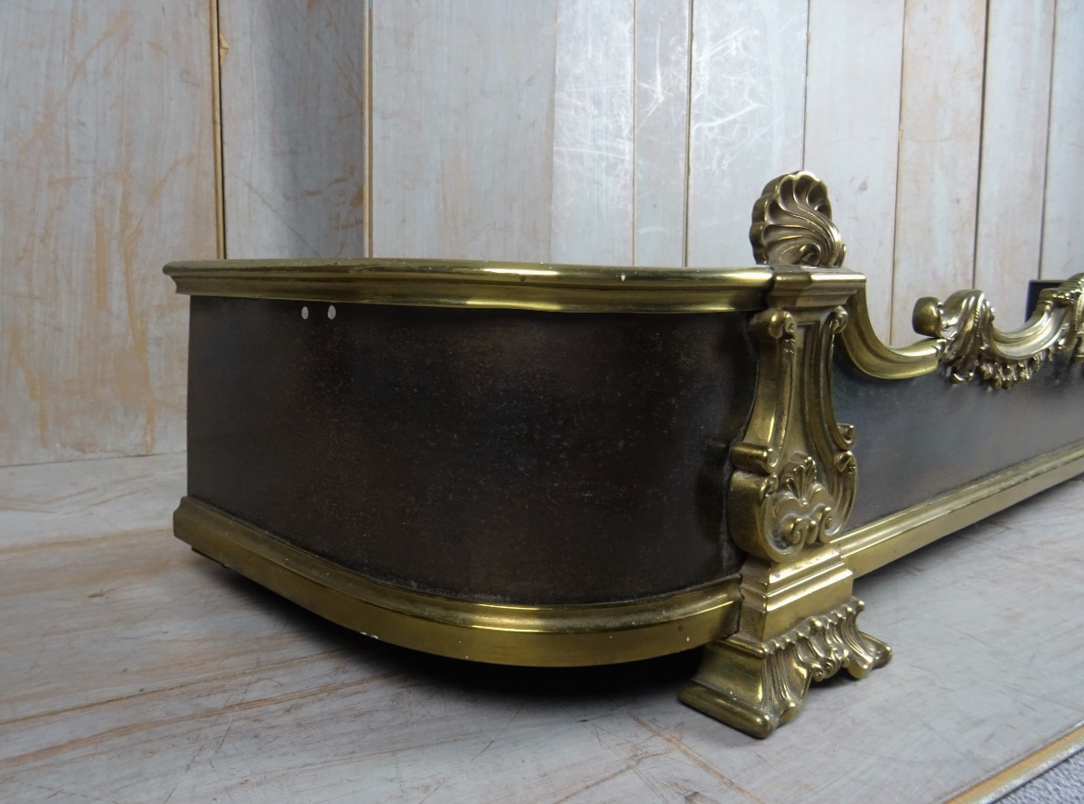 19th Century Brass Fire Fender